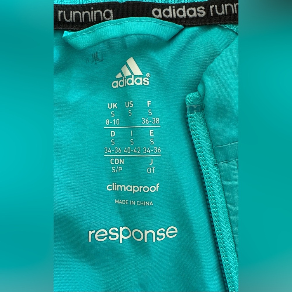 Adidas Women's Vibrant Teal Jacket/ windbreaker - Picture 3 of 4